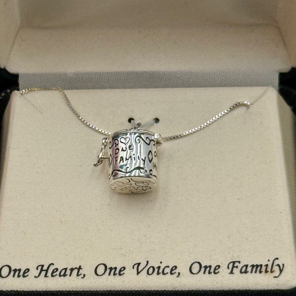 Sterling Silver Family Pendant Necklace Be Inspired Cylinder Design